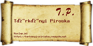 Tárkányi Piroska névjegykártya